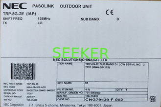 La Chine IPASOLINK ODU NWA-084118-AC0 de TRP-8G-2E (1AP) fournisseur