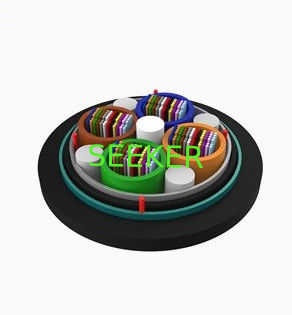 Double de fibre optique du câble GYFDTA53 blindé, double gaine, câble plat lâche échoué de tube