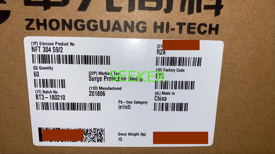 NFT30459/2 NFT 304 59/2 ERICSSON EF-114210-01 -48 VOLTS CONTINU DE SURTENSION D'INTERCEPTEUR DE PROTECTION DE MONTÉE SUBITE fournisseur